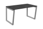 SEK-V - 14 stůl kancelářský, kovová podnož stříbrná, deska 25 mm, široký 1400 mm, antracit